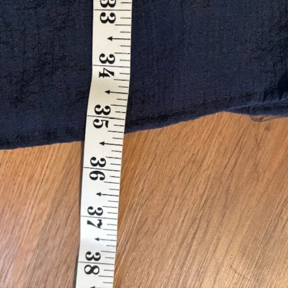 Indigo Rose Navy Smocked Yoke Flutter Sleeve Boho Cottagecore Dress EUC M - Picture 6 of 6